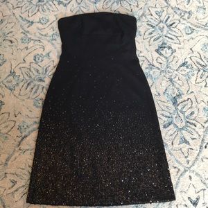 Black strapless dress